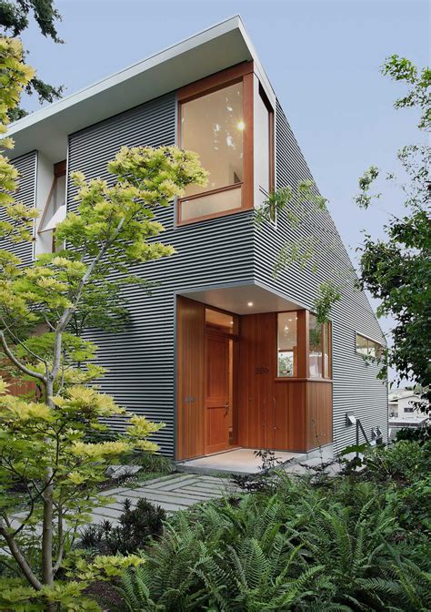 modern house with corrugate metal siding|corrugated metal siding small house.